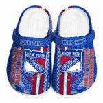 personalized new york rangers contrasting stripes clog best selling