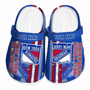personalized new york rangers contrasting stripes clog best selling