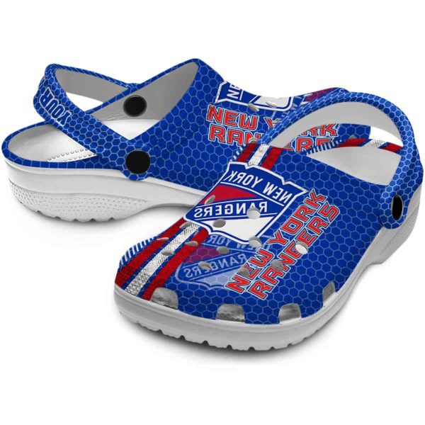 personalized new york rangers contrasting stripes clog high quality