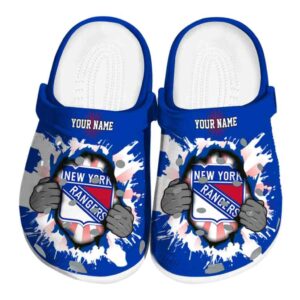 personalized new york rangers gripping hand clog best selling