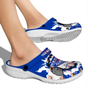 personalized new york rangers gripping hand clog fashion forward