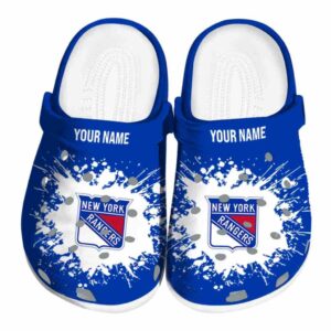 personalized new york rangers splatter background clog best selling