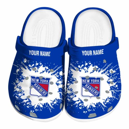 personalized new york rangers splatter background clog best selling