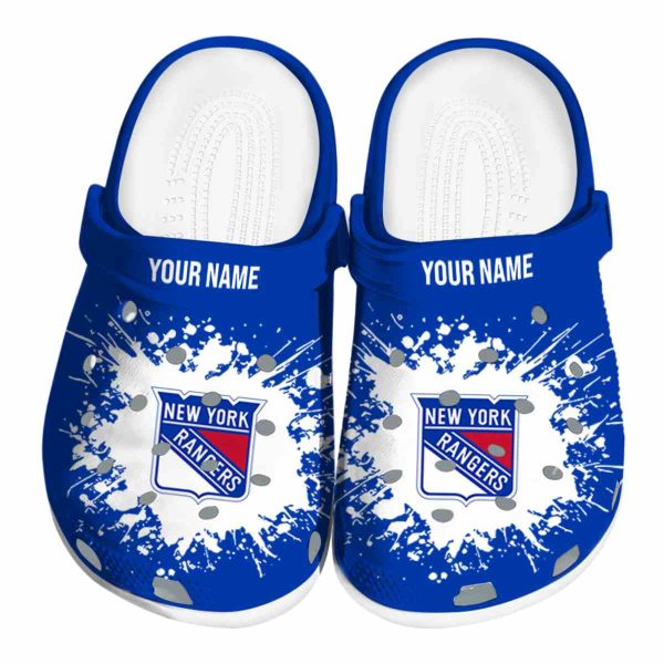 personalized new york rangers splatter background clog best selling