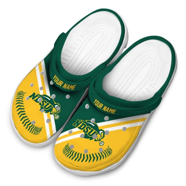 personalized north dakota state bison baseball motif clog latest model