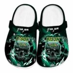 personalized north dakota state bison gothic skull clog best selling