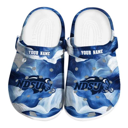 personalized north dakota state bison ocean waves clog best selling