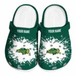 personalized north dakota state bison splatter background clog best selling