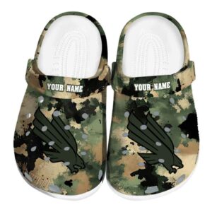 personalized north texas mean green camouflage craze clog best selling