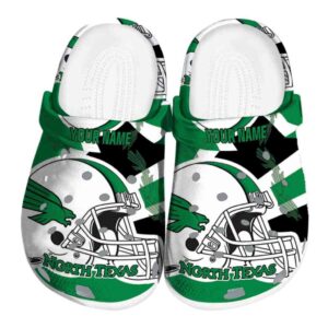 personalized north texas mean green football helmet clog best selling