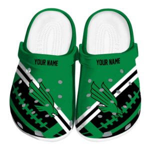 personalized north texas mean green football motif clog best selling