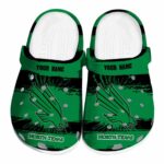 personalized north texas mean green paint splatter graphics clog best selling