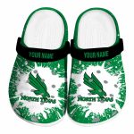 personalized north texas mean green splash art clog best selling
