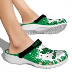 personalized north texas mean green splash art clog best selling