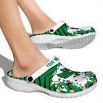 personalized north texas mean green zigzag paint burst clog best selling