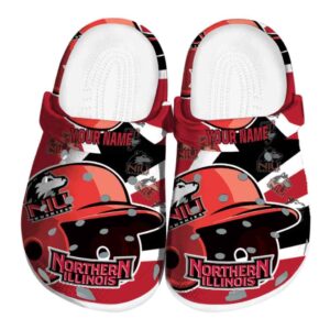 personalized northern illinois huskies baseball helmet clog best selling