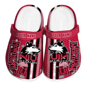 personalized northern illinois huskies contrasting stripes clog best selling