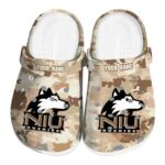 personalized northern illinois huskies desert camo clog best selling