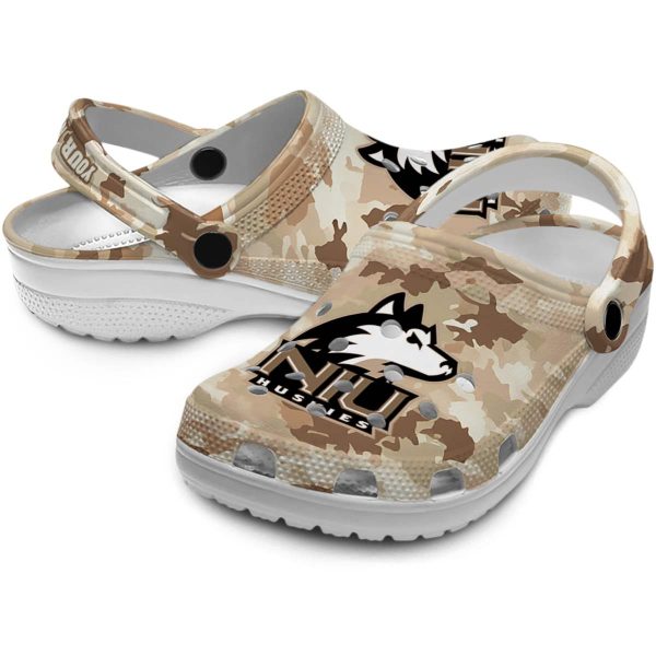 personalized northern illinois huskies desert camo clog high quality