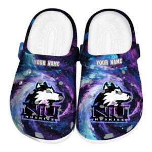personalized northern illinois huskies galaxy swirl clog best selling