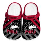 personalized northern illinois huskies star spangled graphic clog best selling