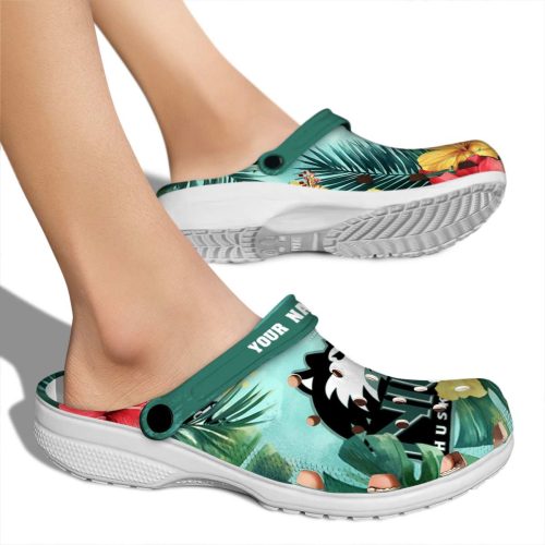 personalized northern illinois huskies tropical vibes clog fashion forward