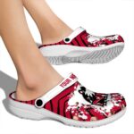 personalized northern illinois huskies zigzag paint burst clog best selling