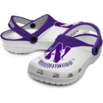 personalized northwestern wildcats baseball motif clog best selling
