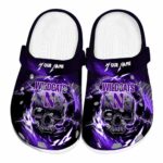 personalized northwestern wildcats gothic skull clog best selling