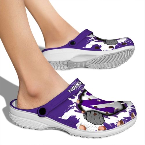 personalized northwestern wildcats gripping hand clog fashion forward
