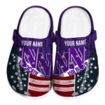 personalized northwestern wildcats star spangled side pattern clog best selling