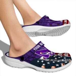 personalized northwestern wildcats star spangled side pattern clog fashion forward