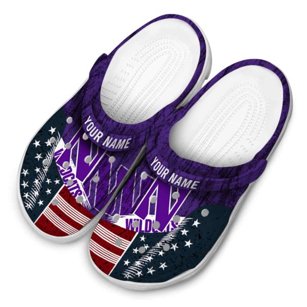 personalized northwestern wildcats star spangled side pattern clog latest model