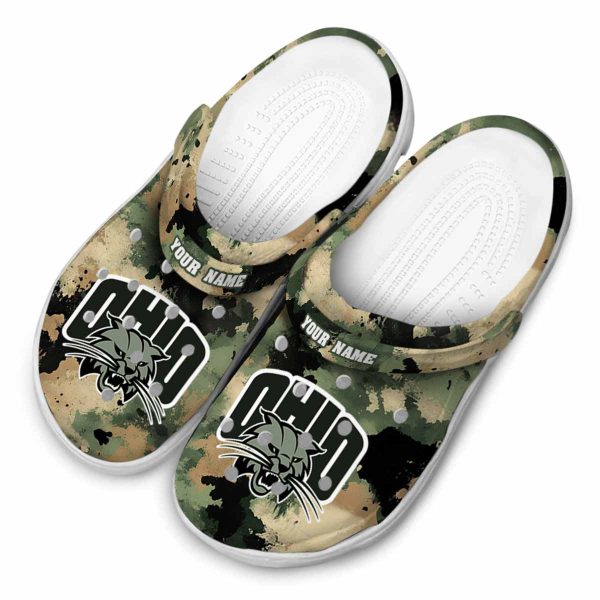 personalized ohio bobcats camouflage craze clog latest model