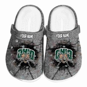 personalized ohio bobcats cracked ground texture clog best selling