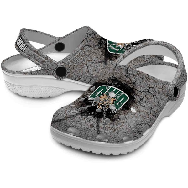 personalized ohio bobcats cracked ground texture clog high quality
