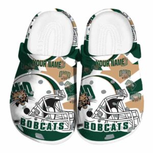 personalized ohio bobcats football helmet clog best selling