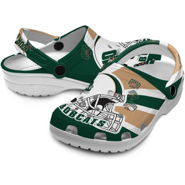 personalized ohio bobcats football helmet clog high quality