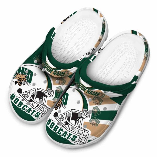 personalized ohio bobcats football helmet clog latest model