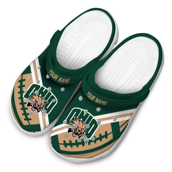 personalized ohio bobcats football motif clog latest model