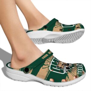 personalized ohio bobcats paint splatter graphics clog fashion forward