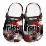 personalized ohio bobcats plaid fusion clog best selling