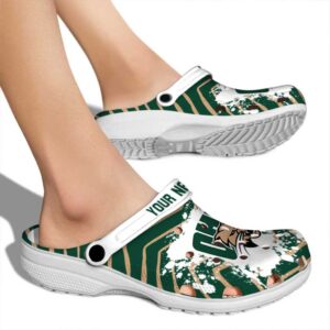 personalized ohio bobcats zigzag paint burst clog fashion forward