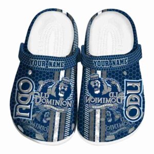 personalized old dominion monarchs contrasting stripes clog best selling