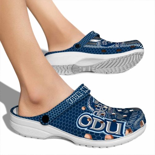 personalized old dominion monarchs contrasting stripes clog fashion forward