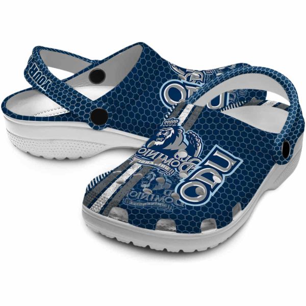 personalized old dominion monarchs contrasting stripes clog high quality