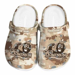 personalized old dominion monarchs desert camo clog best selling