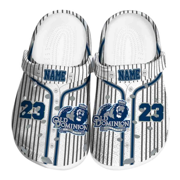 personalized old dominion monarchs pinstripe pattern clog best selling