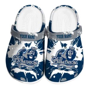 personalized old dominion monarchs splatter pattern clog best selling
