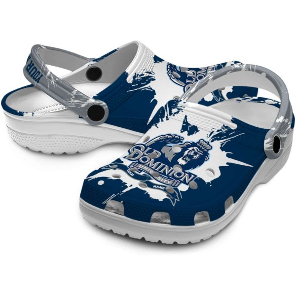 personalized old dominion monarchs splatter pattern clog high quality